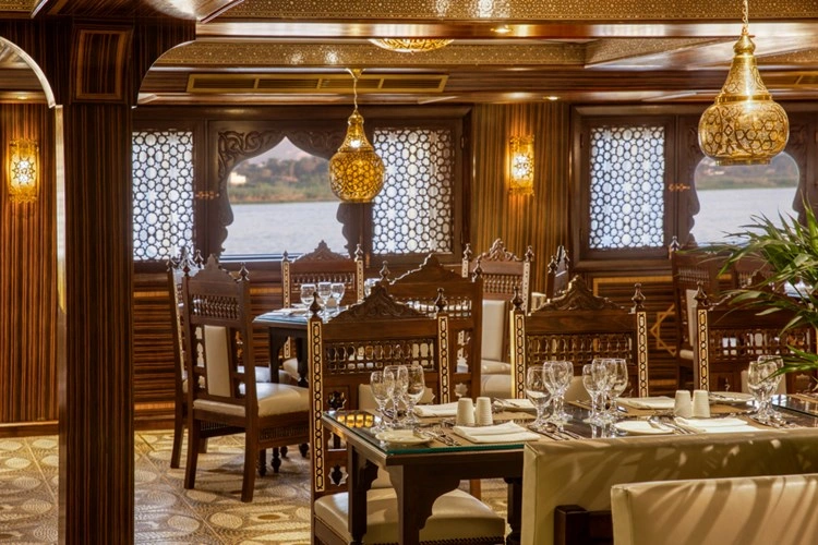 Restaurant aboard the S.S. Sphinx Nile Cruise Nile cruise